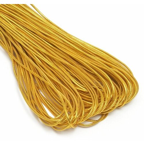 Резинка шляпная цвет золото 2.0 мм, 10 м.
