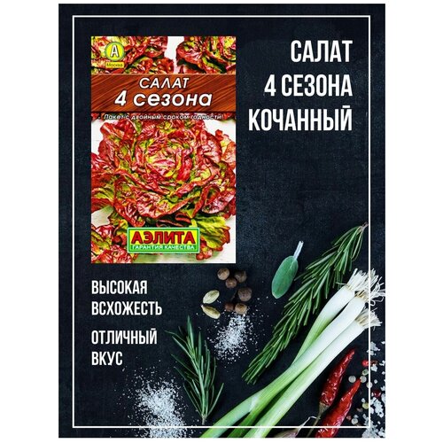 Семена Салат 4 сезона кочанный (Аэлита) комплект семян салат 4 сезона кочанный х 3 шт
