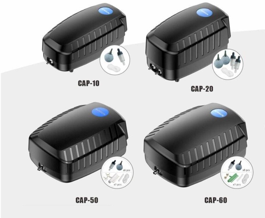 Готовый комплект аэрации для пруда до 3 м3 CAP 10 SunSun производительность 5 литров в минуту - фотография № 3