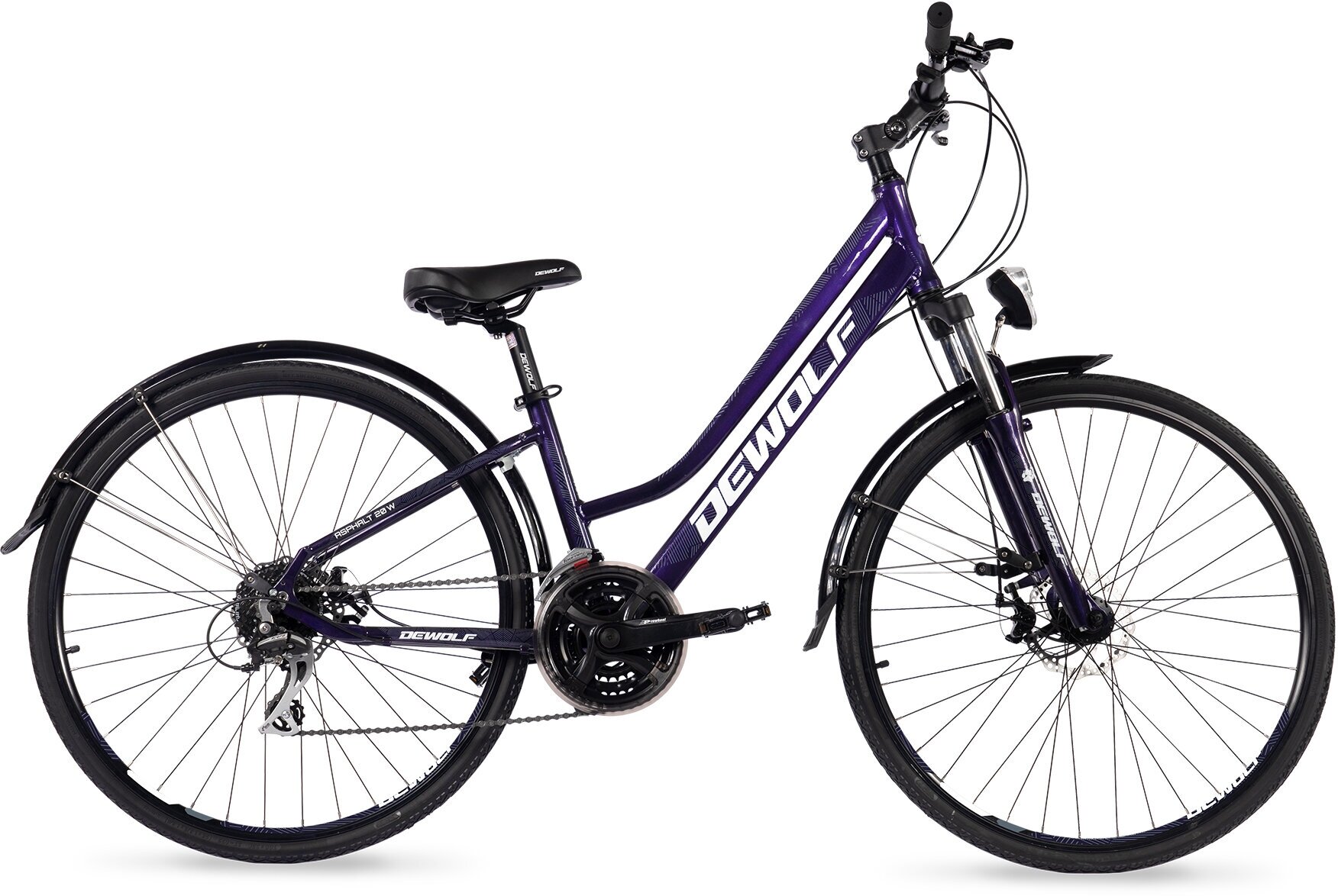 DEWOLF ASPHALT 20 W Велосипед городской гибридный chameleon purple/white/grey; 16; DWF2270040016