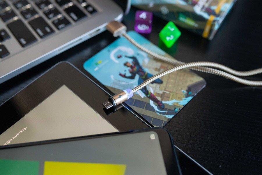Кабель More choice K61Sm 1м Gold Smart USB 3.0A для micro USB Magnetic золотой - фото №8