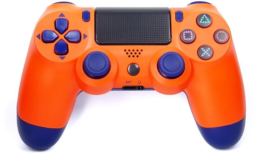 Геймпад/Джойстик/Контроллер беспроводной для консоли/приставки PS4 оранжевый закат