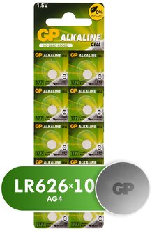 Батарейка GP Alkaline Cell 177 LR626, в упаковке: 1 шт. — купить в интернет-магазине по низкой цене на Яндекс Маркете