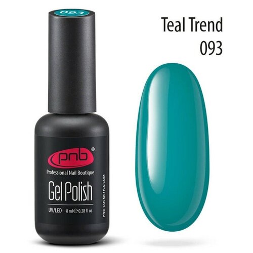 PNB Gel Polish гель-лак для покрытия маникюра ногтей глянцевый UV/LED 093 teal trend 8 мл