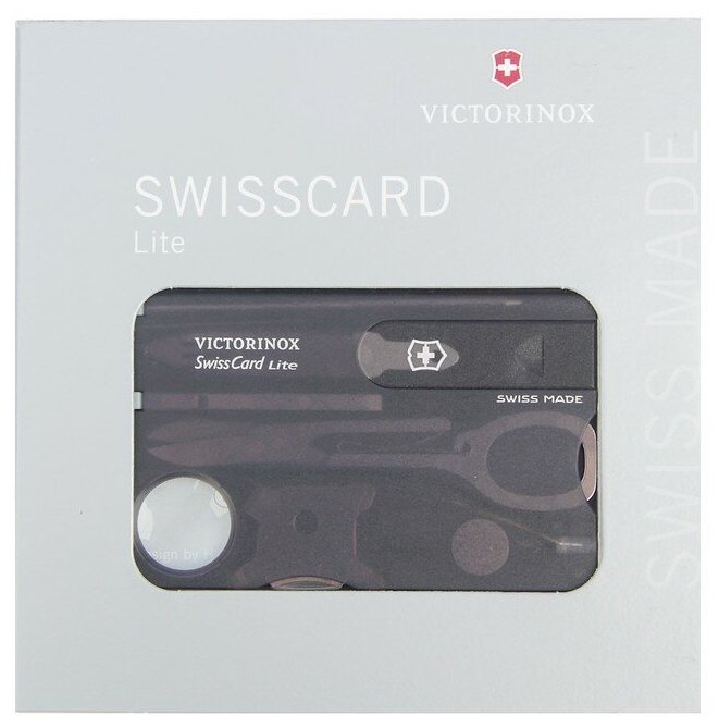 Швейцарская карта Victorinox SwissCard Lite (0.7300.T) красный полупрозначный коробка подарочная - фото №18