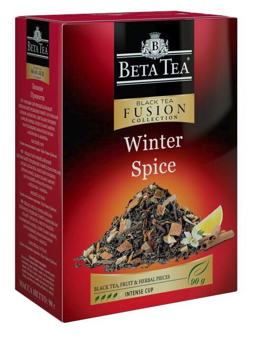 Чай черный Beta Tea Фьюжн Зимние Пряности листовой 90 г