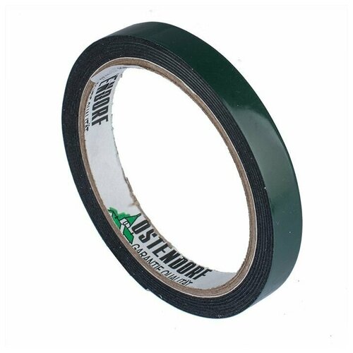 Скотч двусторонний на вспененной основе зеленый 15мм*10м