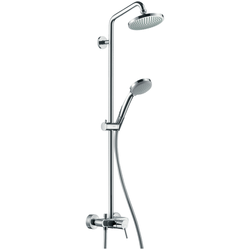 Душевая стойка hansgrohe Croma 100 Showerpipe 27154000, хром хром 1600 мм душевая стойка hansgrohe croma 220 showerpipe 27222000 хром хром 1600 мм