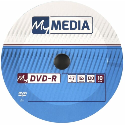 Лазер диск MYMEDIA DVD-R 4.7 Gb 16х Pack wrap 10 шт. ()