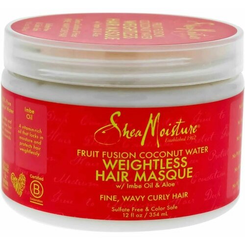 Маска для волос, увлажнение, восстановление, Shea Moisture, Weightless Hair Masque, 354 мл