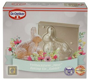 Форма для выпечки 3d Dr.OETKER Пасхальный Кролик, 600 мл, форма для объемной выпечки зайчик с антипригарным покрытием, заяц