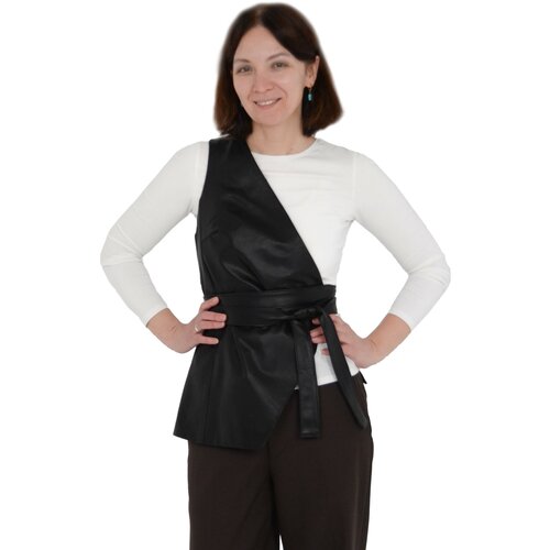 фото Жилет женский на одно плечо, овечкинъ