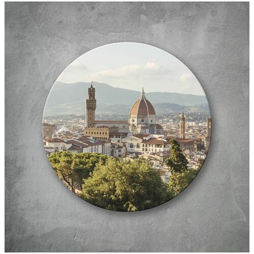 Картина на стекле для интерьера, на стену, подарок прекрасная флоренция 30х30см