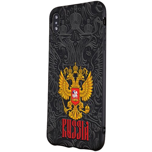 Силиконовый чехол Mcover для Apple iPhone XS Max с рисунком Russia силиконовый чехол mcover для apple iphone xs max с рисунком matreshka from russia