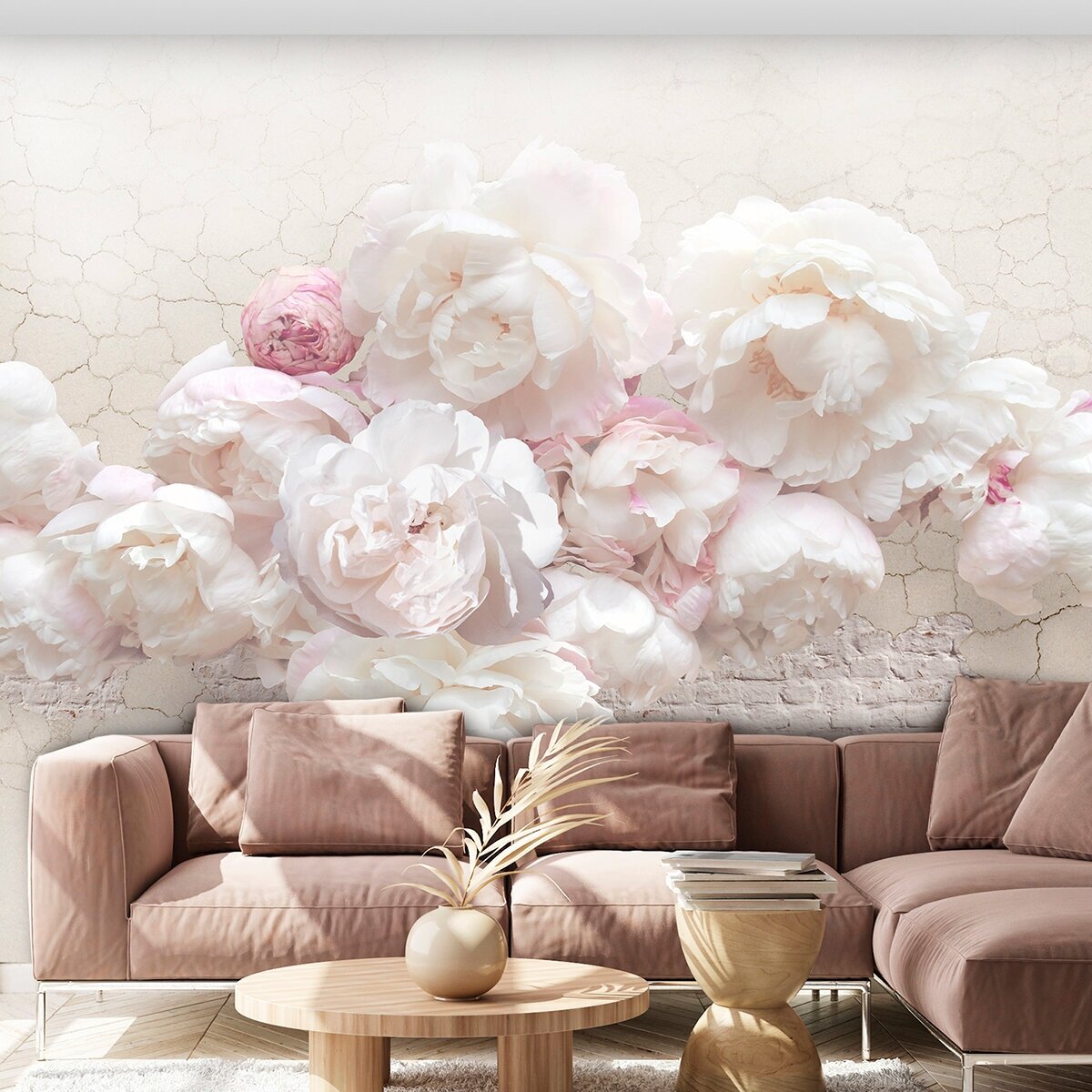 Фотообои флизелиновые с виниловым покрытием VEROL "Цветы", 300х283 см, моющиеся обои на стену, декор для дома