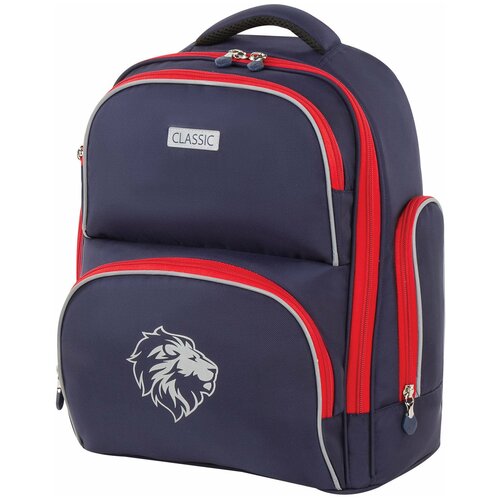 BRAUBERG рюкзак Classic Lion (228829), синий/красный