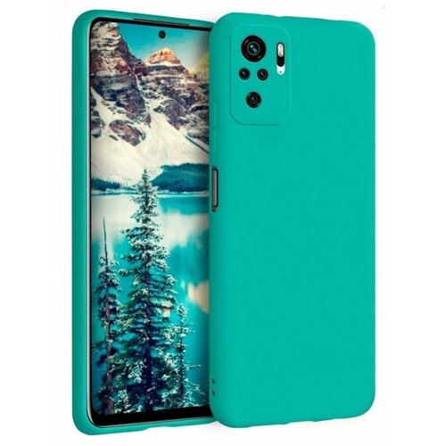 Накладка силиконовая Silicone Cover для Xiaomi Redmi Note 10 / Xiaomi Redmi Note 10S / Poco M5s бирюзовая чехол накладка ultra slim для xiaomi redmi note 10 redmi note 10s прозрачный