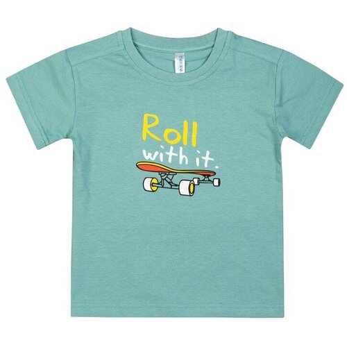 фото Футболка велли, хлопок, размер 98, синий