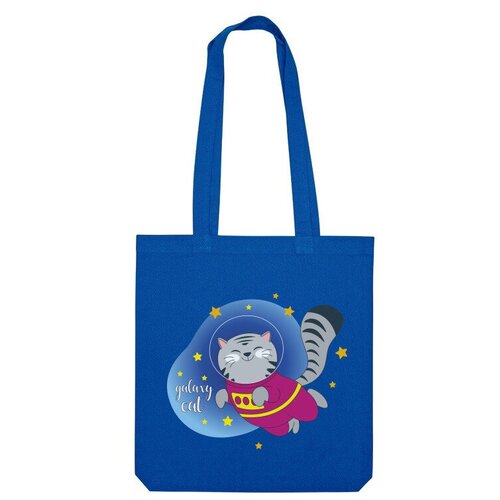 Сумка шоппер Us Basic, синий детская футболка кот в космосе 164 синий