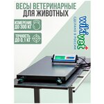 Весы напольные ветеринарные, до 300 кг электронные с дисплеем, платформенные для собак и кошек, для животных - изображение