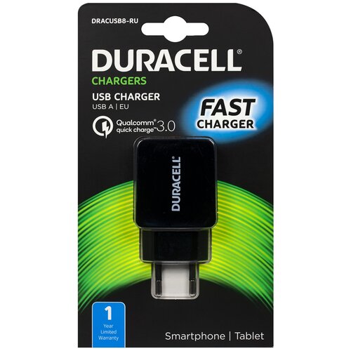 СЗУ, QC3.0, 1 USB, DRACUSB8-RU, Duracell