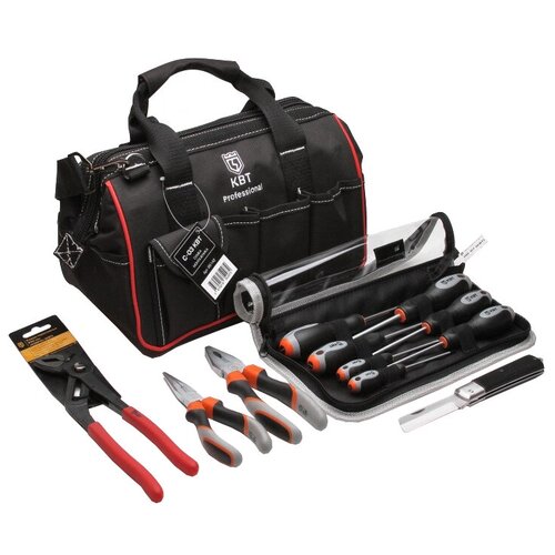 фото Набор электромонтажного инструмента квт ниэ-05, 11 предм., черный