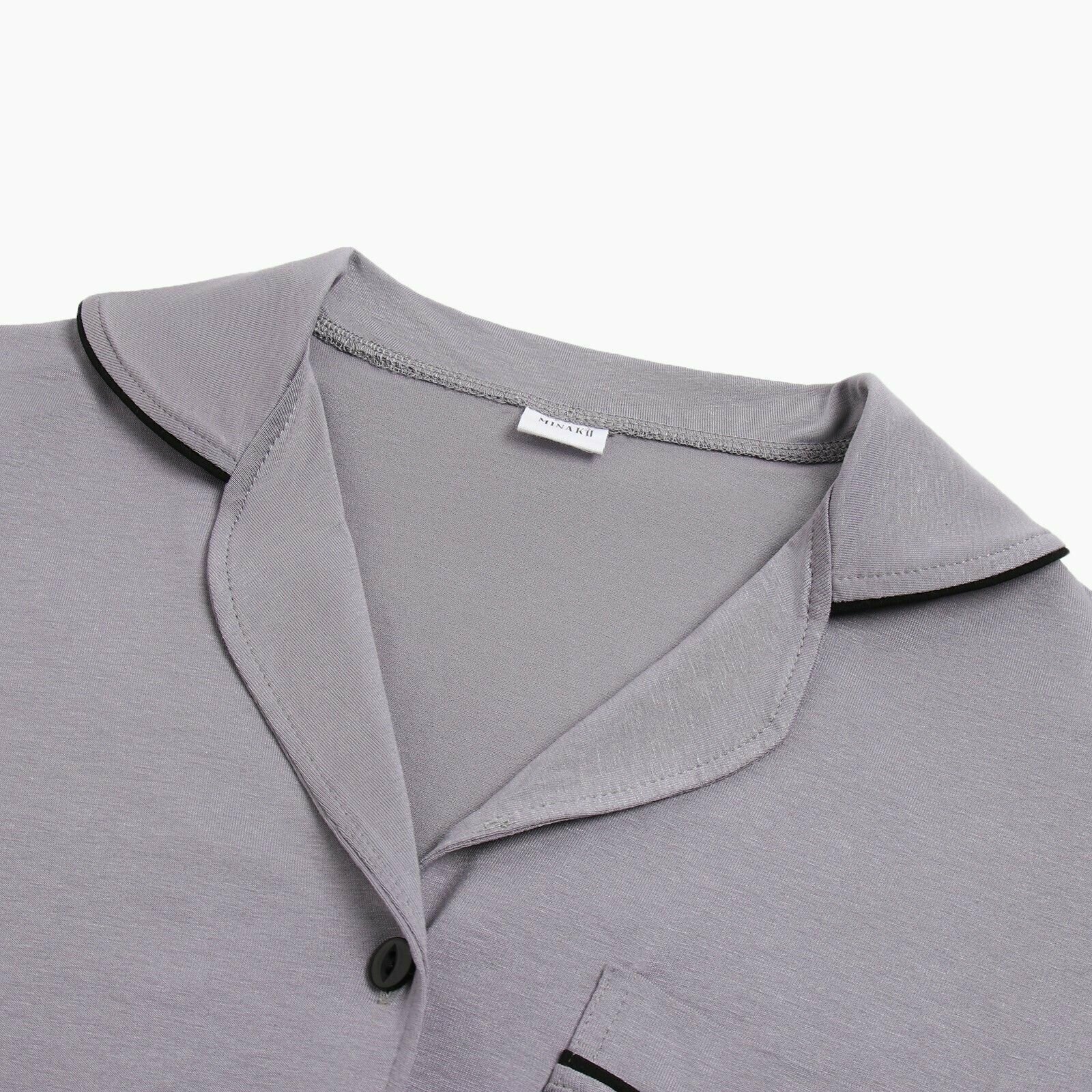 Сорочка женская MINAKU: Home collection цвет серый, размер 42 - фотография № 9