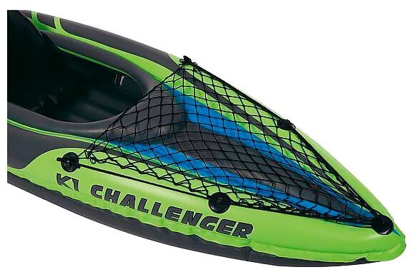 INTEX Надувная байдарка Challenger-К1 одноместная 274*76*33 см + насос и весла 68305