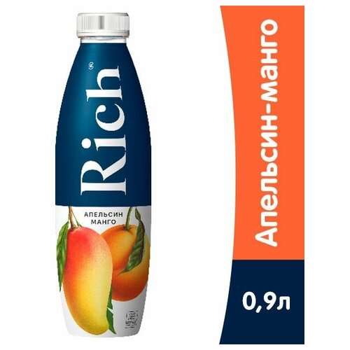 Нектар Rich (Рич) Апельсин-Манго 0,9 л х 12 бутылок, пэт
