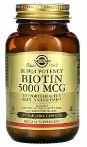 Solgar Biotin 5000 mcg (Super Potency) 50 vcaps