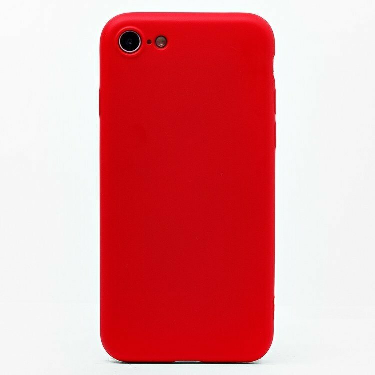 Однотонный силиконовый чехол для Apple iPhone 7/iPhone 8/iPhone SE 2020 / с soft touch покрытием / красный