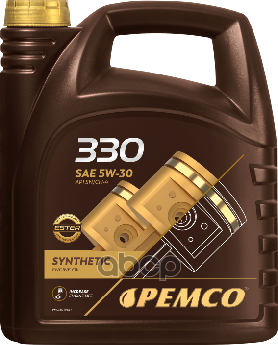 PEMCO 5W-30 Sn/Ch-4 , A3/А3/B4 4Л (Синт. Мотор. Масло)