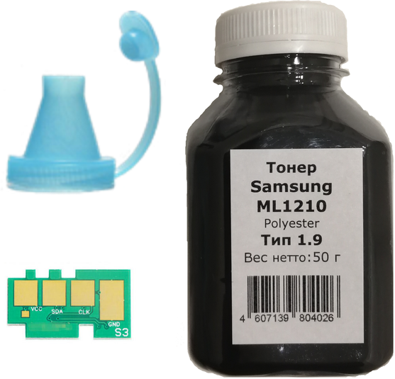 Заправочный комплект картриджа MLT-D108s к Samsung ML-1640/1641/1645/2240/2241 (тонер 1 б, чип, воронка)