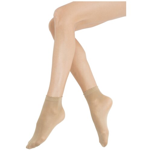 фото Женские носки omsa средние, капроновые, 40 den, размер one size, коричневый
