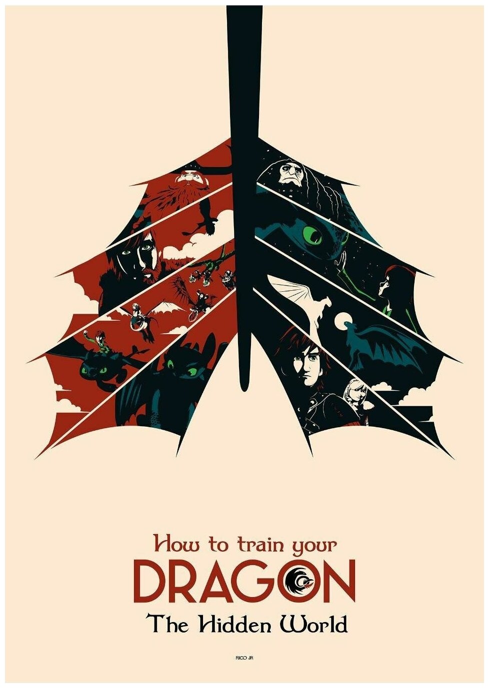 Постер / Плакат / Картина Как приручить дракона