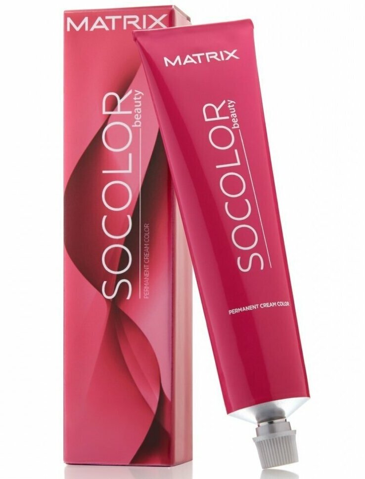 Matrix Socolor Beauty стойкая крем-краска для волос, 6AM темный блондин пепельный мокка, 90 мл