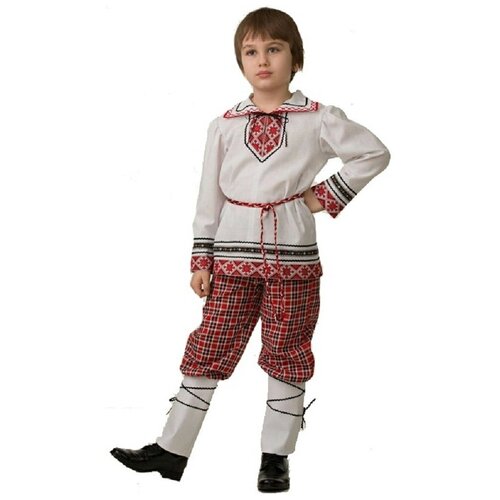 Купить Костюм Национальный с портянками детский Батик 28 (110 см) (рубашка с поясом, брюки с портянками), Карнавальные костюмы