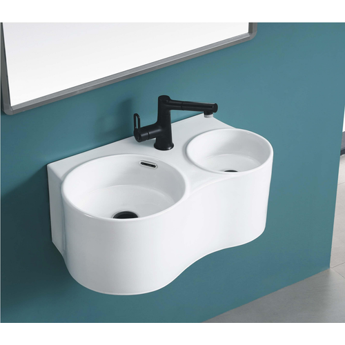 Раковина Cerutti SPA Double AMI (620х380х300) двойная подвесная
