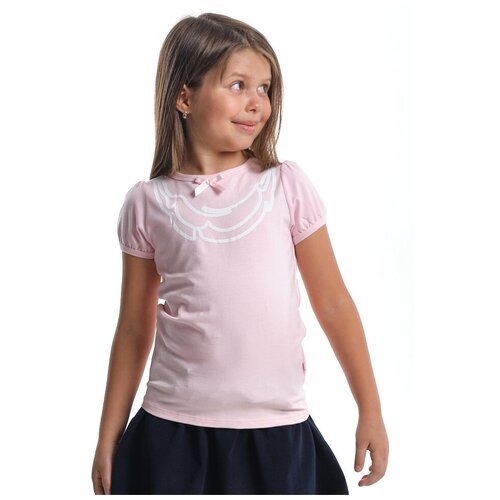 Футболка Mini Maxi, размер 110, розовый футболка mini maxi хлопок размер 110 белый розовый