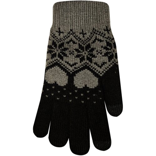 фото Плотные трикотажные подростковые сенсорные перчатки r-153. размер 18, цвет серый, белый rak
