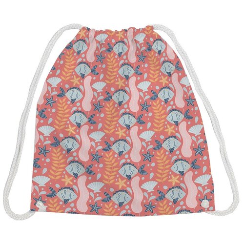 фото Joyarty рюкзак-мешок рыбки в западне (bpa_164371) оранжевый/розовый/голубой