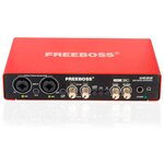 FREEBOSS UC22 Аудиоинтерфейс 24 бит/192 кГц, 2 входа, + 48 В. - изображение
