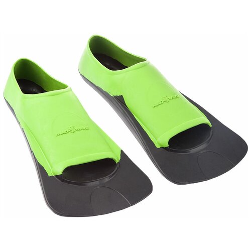 фото Ласты с закрытой пяткой mad wave fins training ii rubber зеленый/черный 38-40