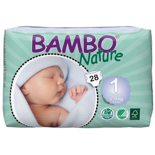 Эко-подгузники Bambo Nature 1 (2-4 кг), 22 шт