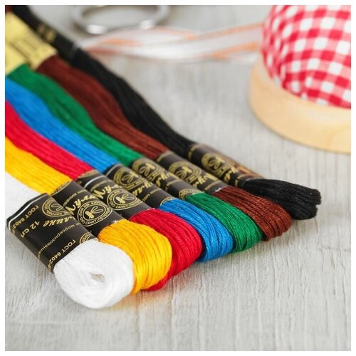 Набор ниток мулине «Школьный», 10 ± 1 м, 7 шт