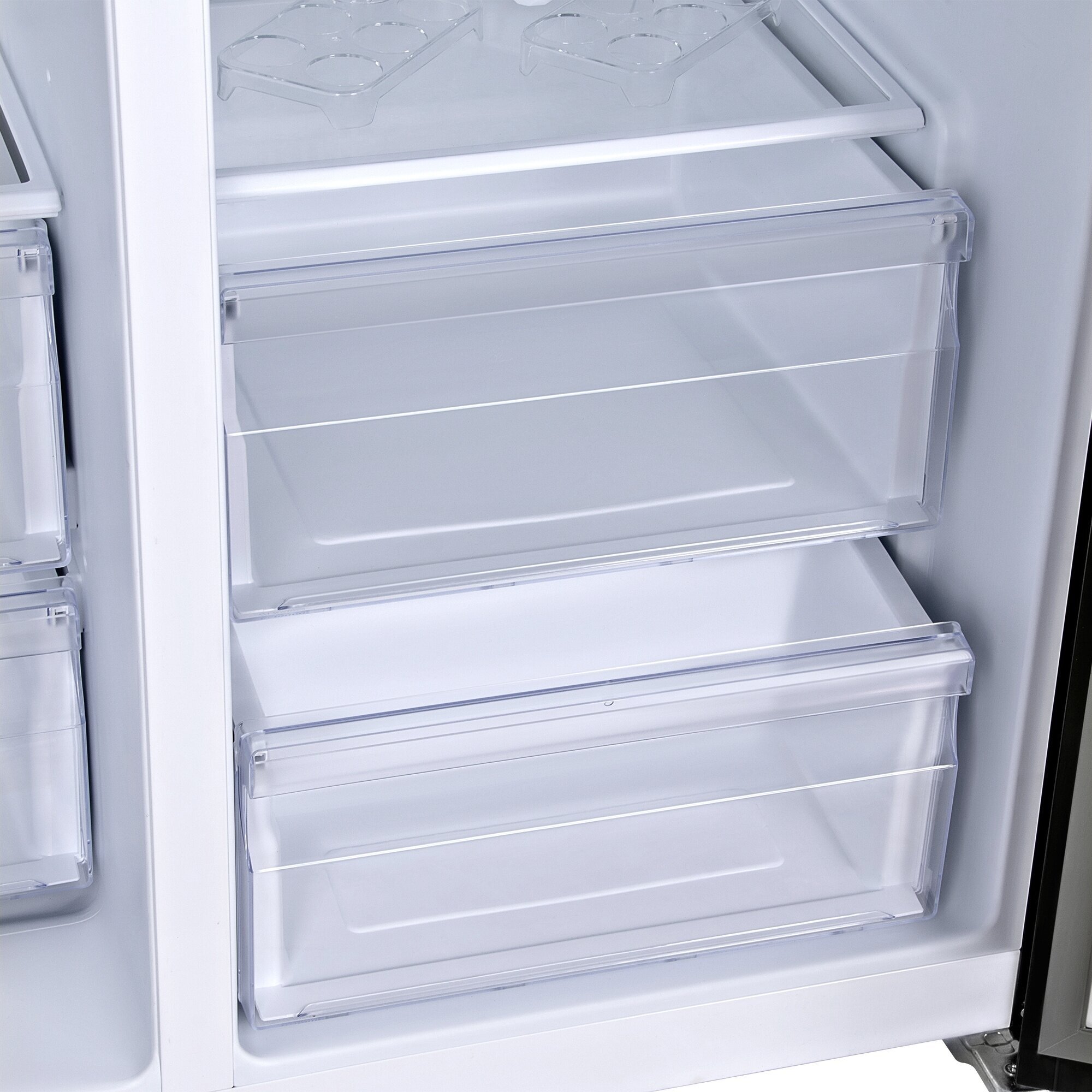 Холодильник HYUNDAI , двухкамерный, черное стекло - фото №12