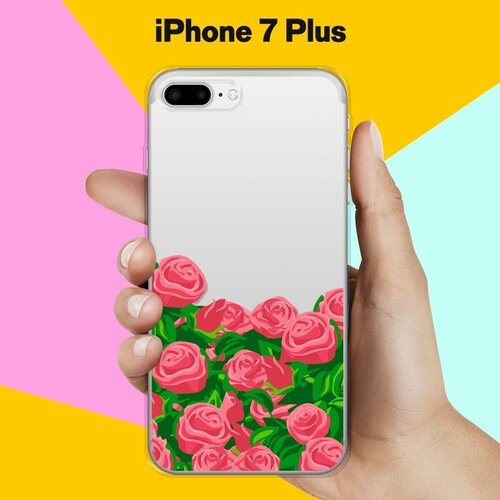 Силиконовый чехол Розы на Apple iPhone 7 Plus силиконовый чехол на meizu pro 7 plus мейзу про 7 плюс бордовые розы фон прозрачный