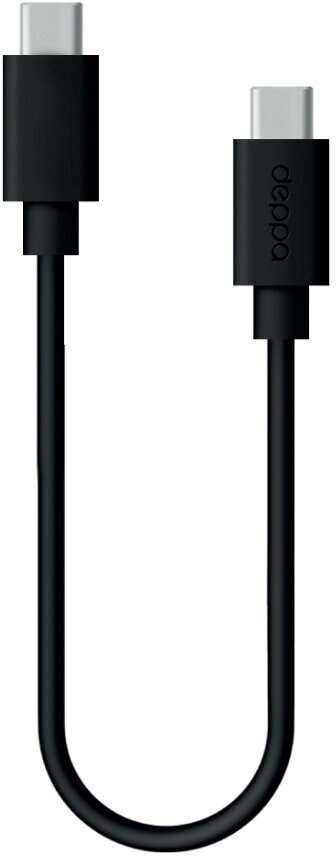 Дата-кабель USB-C - USB-C, 3A, 1.2м, черный, Deppa 72302