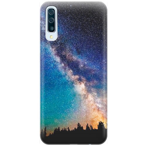 фото Силиконовый чехол на samsung galaxy a50 / a50s / a30s / самсунг а50 / а30 эс / а50 эс с принтом "лес и звезды" re:pa