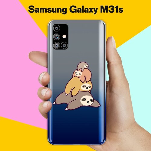 Силиконовый чехол 4 ленивца на Samsung Galaxy M31s